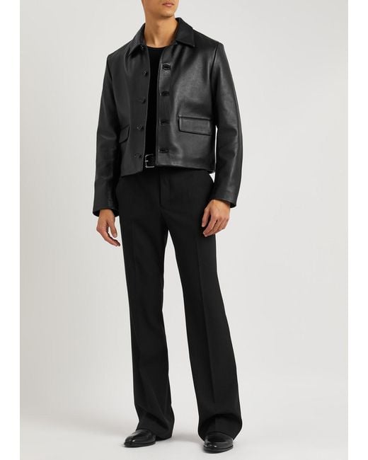 Second Layer Mad Dog Leather Jacket in Black for Men | Lyst