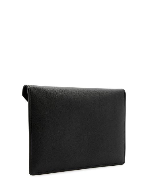 Vivienne Westwood Black Envelope Orb Leather Pouch