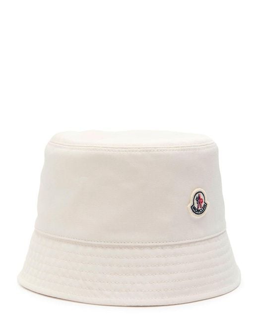 Moncler Natural Logo Twill Bucket Hat
