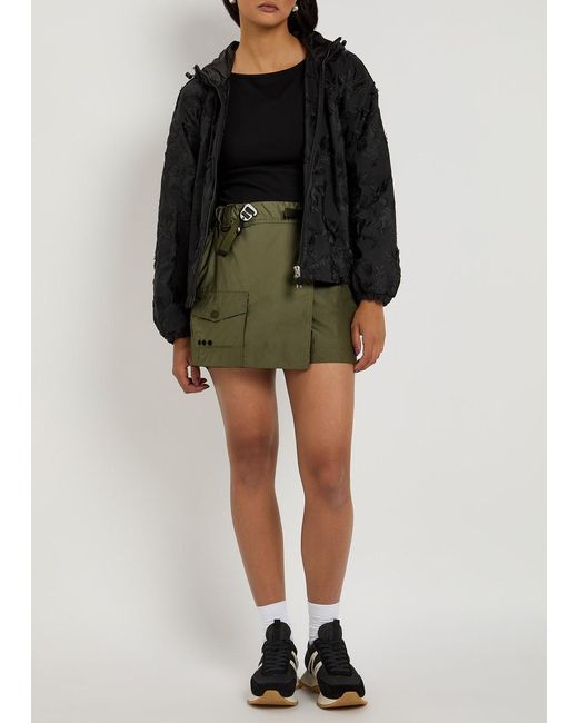 Moncler Green Shell Cargo Mini Skort