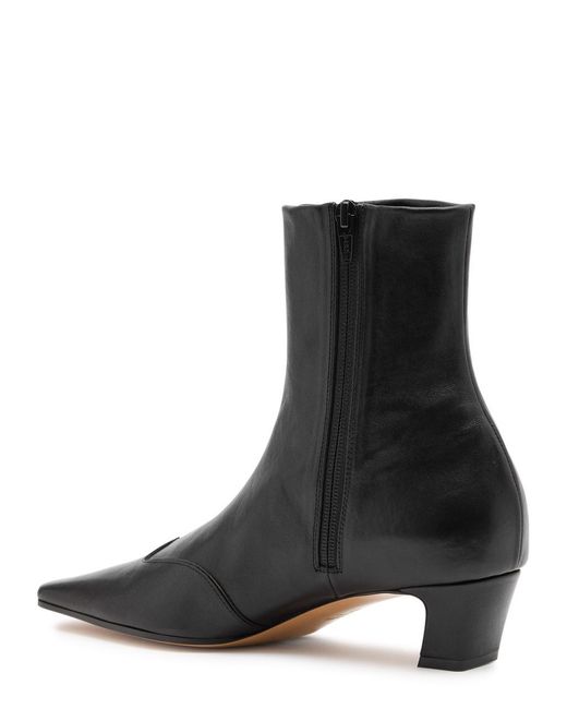 Khaite Black Nevada 40 Designer Leather Ankle Boots Uk3