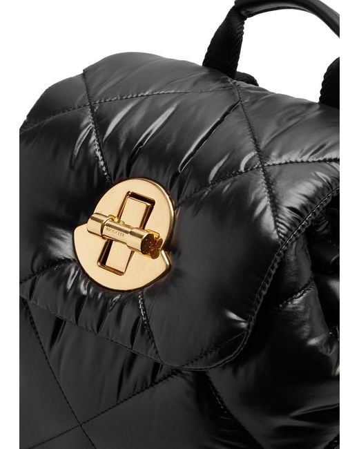 Moncler Black Quilted Shell Backpack