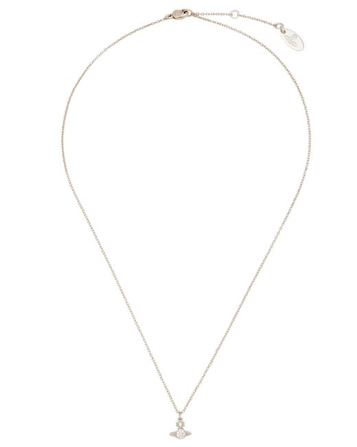 Vivienne Westwood White London Crystal-embellished Orb Necklace