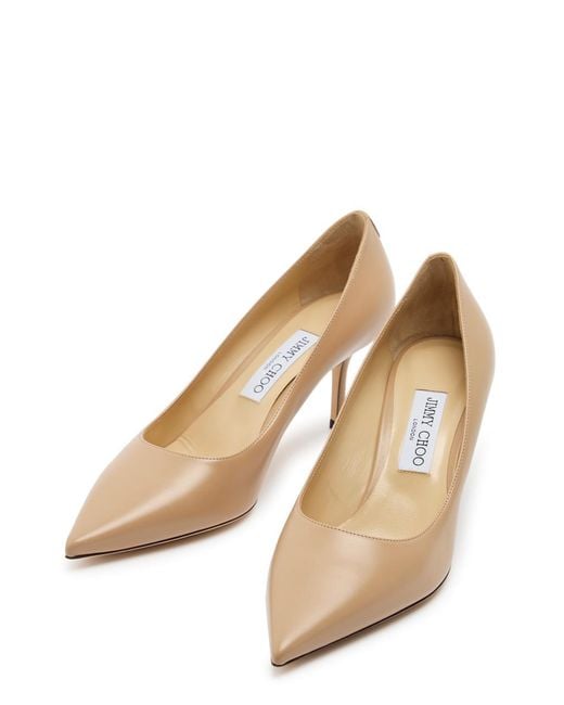 Jimmy Choo Natural Love 65 Smoothed Leather Pumps