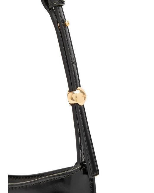 Jacquemus Black Le Bisou Glossed Leather Shoulder Bag