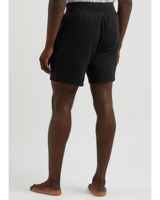 Calvin Klein Black Logo Stretch-Cotton Shorts for men