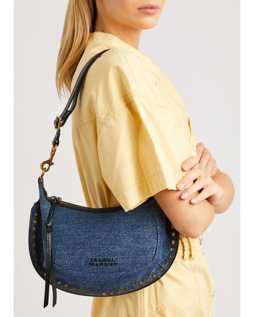 Isabel Marant Blue Oksan Moon Shoulder Bag
