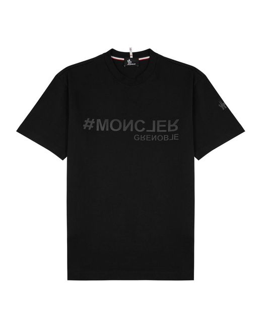 3 MONCLER GRENOBLE Black Day-Namic Logo Cotton T-Shirt for men
