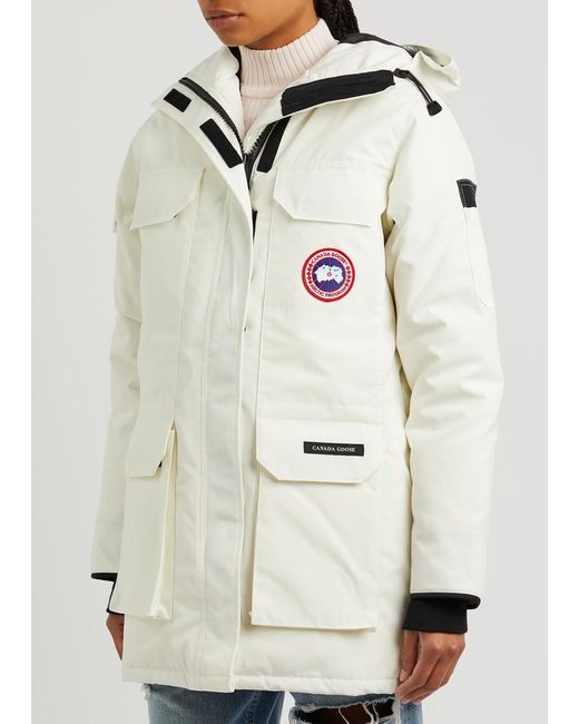 Canada Goose White Expedition Reset Hooded Arctic-tech Parka
