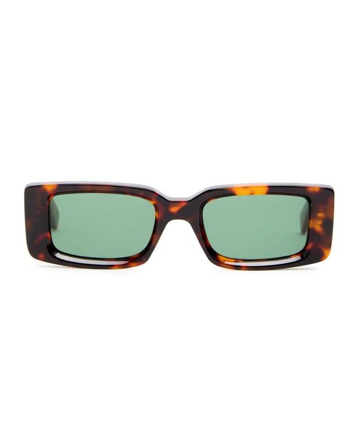 Off-White c/o Virgil Abloh Green Arthur Rectangle-Frame Sunglasses for men