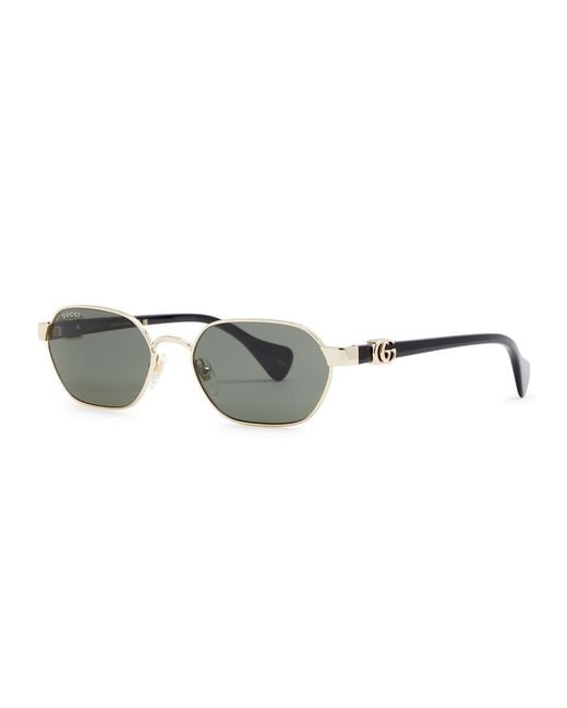 Gucci Multicolor Oval-frame Sunglasses