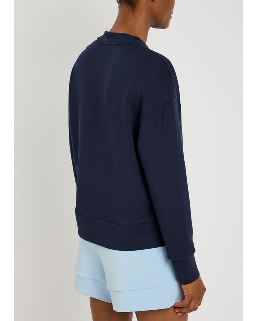 Varley Blue Rasco Namesake Stretch-Jersey Sweatshirt