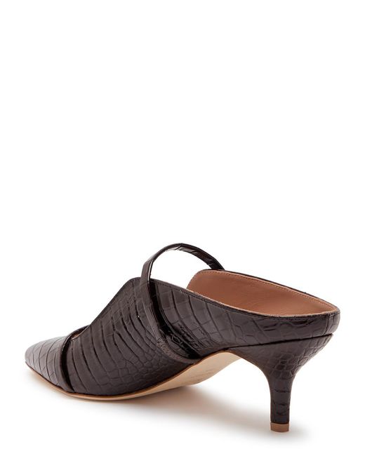 Malone Souliers Brown Maureen 45 Crocodile-Effect Leather Mules