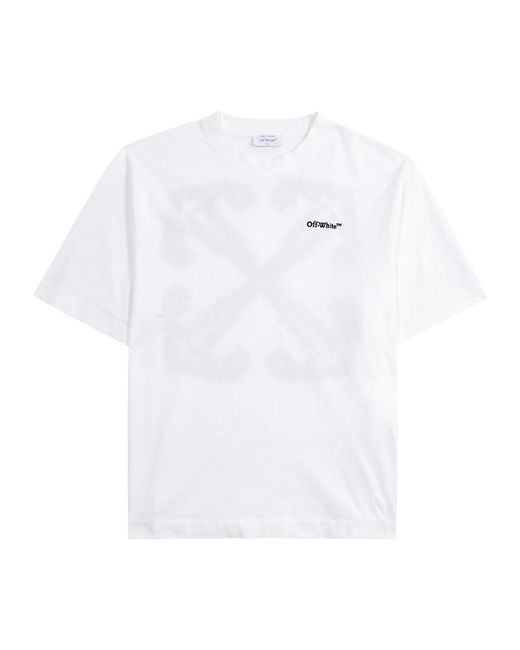Off-White c/o Virgil Abloh White Tattoo Arrow Logo-embroidered Cotton T-shirt for men