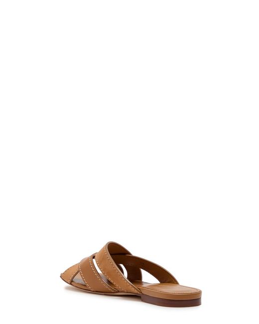 Tod's Brown Square-Toe Suede And Leather Sandals