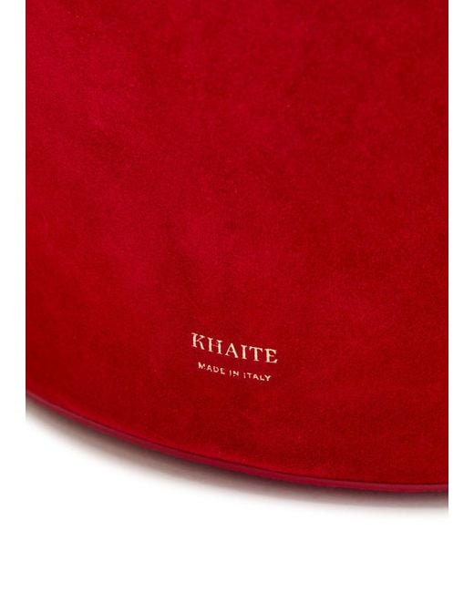 Khaite Red Lotus Small Suede Tote