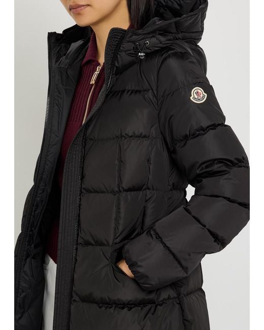 Moncler Black Avocette Hooded Padded Nylon Coat