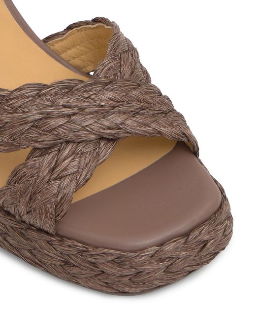 Castaner Brown Valeriette Raffia Platform Sandals