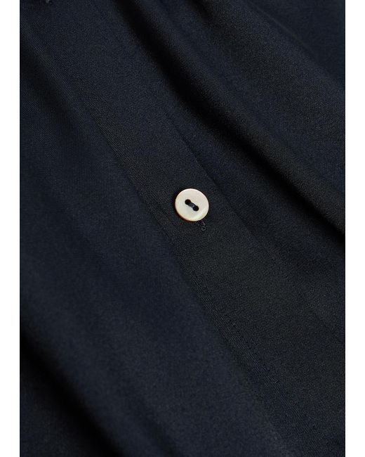 Vince Blue Silk-Blend Shirt