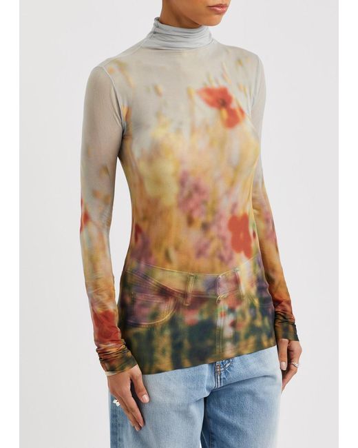 Acne Multicolor Printed Woven Top