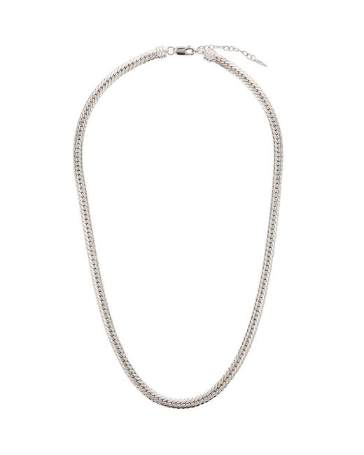 Missoma White Camail-Plated Snake Chain Necklace