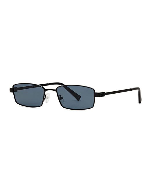 Le Specs Blue Bizarro Rectangle-frame Sunglasses for men