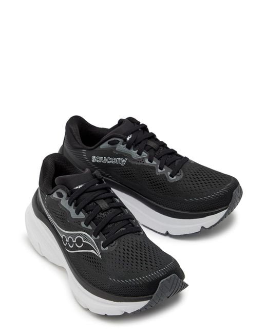 Saucony Black Guide 19 Mesh-Knit Sneakers