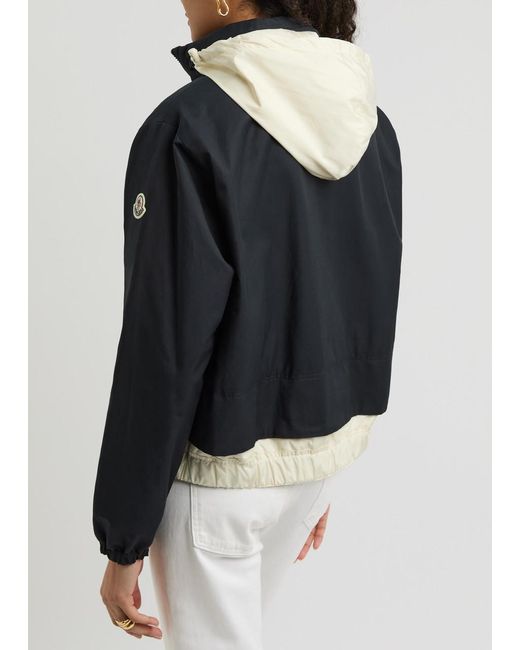 Moncler Blue Janze Hooded Cotton-Blend Jacket