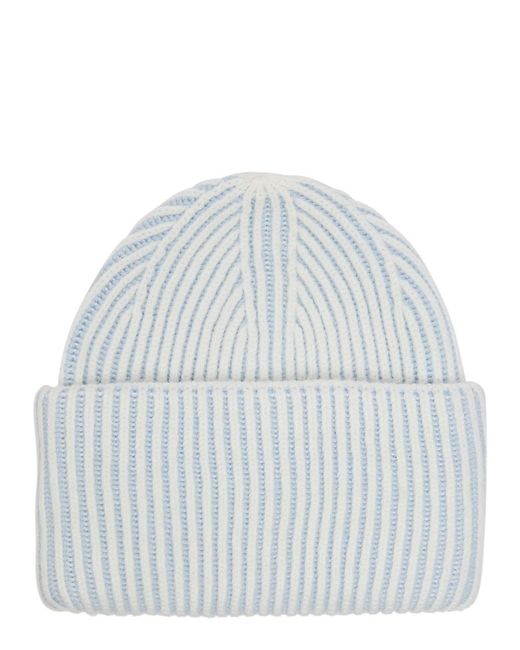 Varley White Dionne Ribbed-Knit Beanie