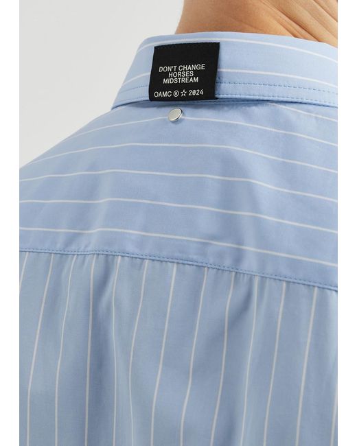 OAMC Blue Mark Striped Cotton Shirt for men