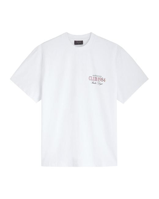 Club 1984 White Palm Drive Printed Cotton T-Shirt for men