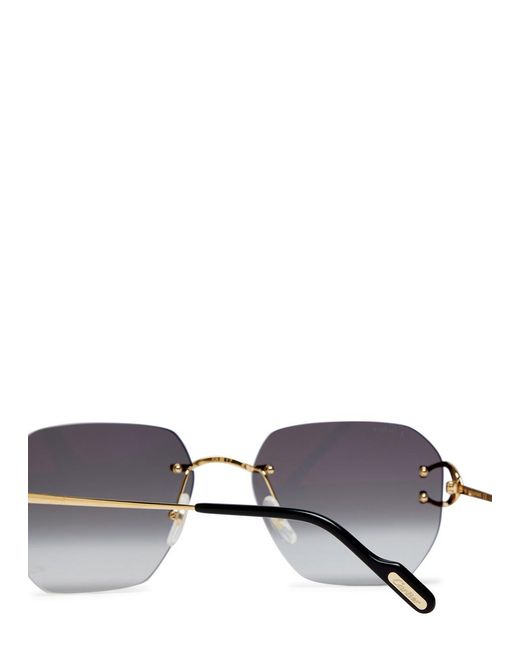 Cartier Metallic Rimless Square-frame Sunglasses