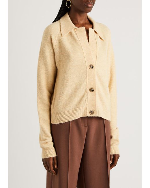 cream fine knit cardigan