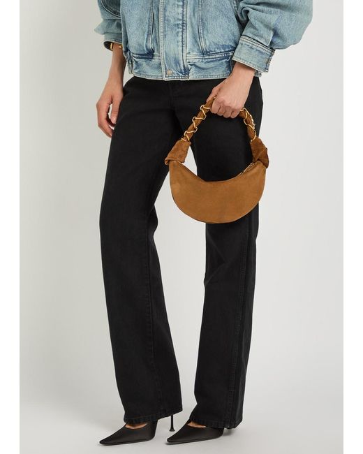 Saint Laurent Brown Suede Hobo Bag