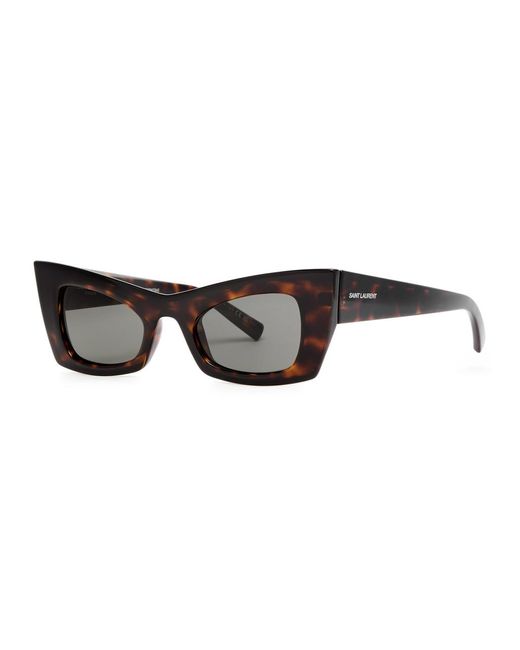 Saint Laurent Brown Cat-Eye Sunglasses for men