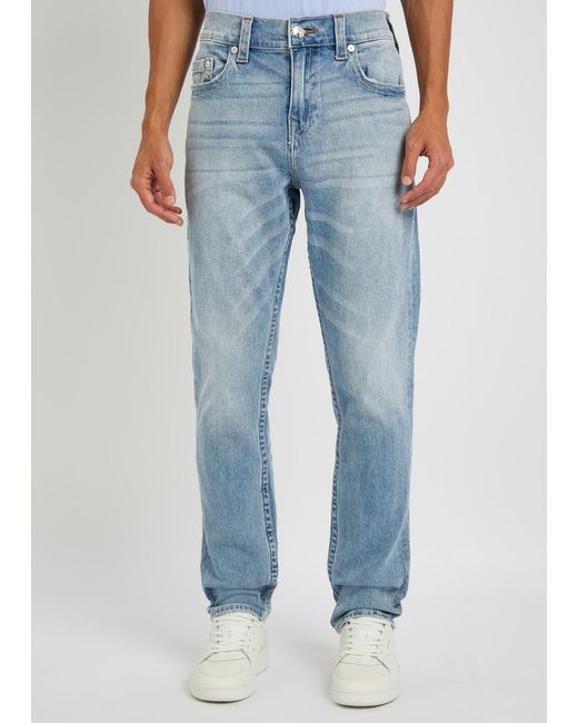 True Religion Blue Rocco Slim-Leg Jeans for men