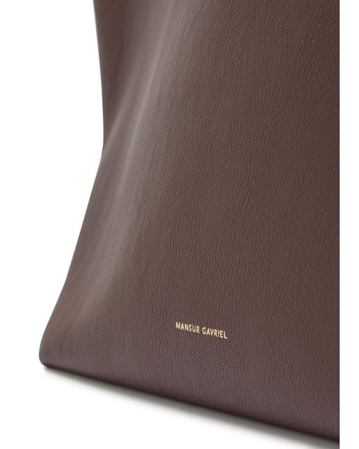 Mansur Gavriel Brown Everyday Grained Leather Tote Bag