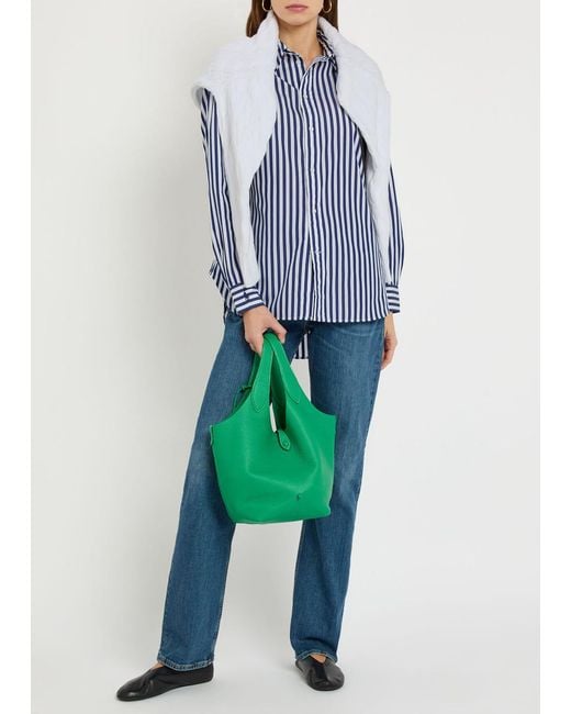 Polo Ralph Lauren Blue Striped Cotton-Poplin Shirt