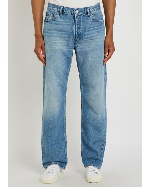 FRAME Blue The Relaxed Straight-Leg Jeans for men