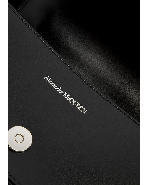 Alexander McQueen Black The Biker Jewelled Satchel Mini Leather Shoulder Bag