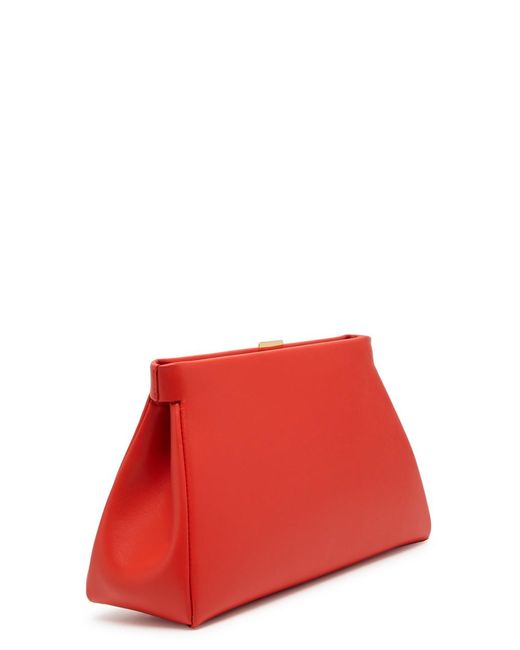 DeMellier London Red Cannes Leather Clutch