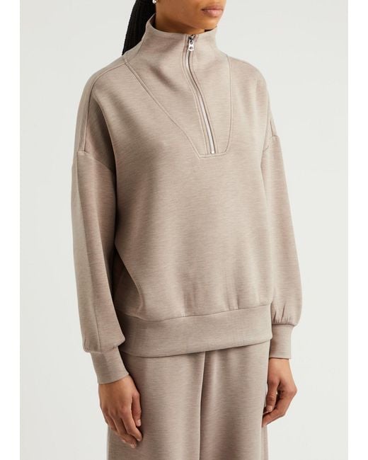 Varley Natural Hawley Half-Zip Stretch-Jersey Sweatshirt