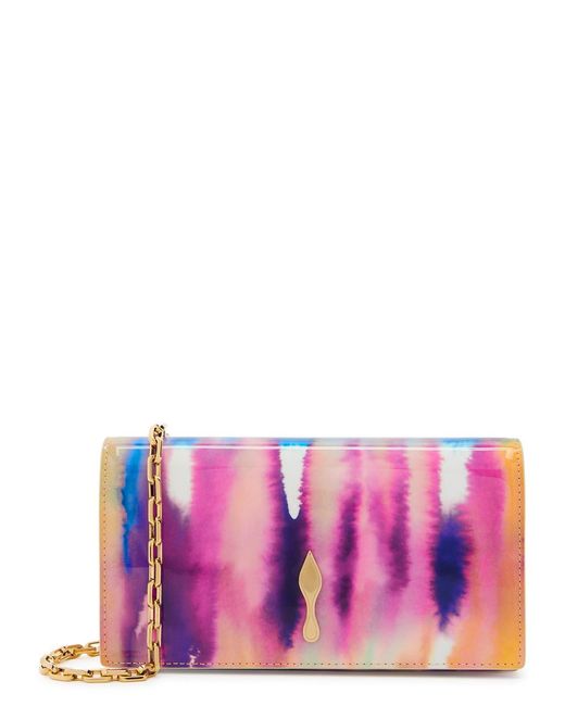 Christian Louboutin Pink Bettina Tie-Dye Patent Leather Clutch