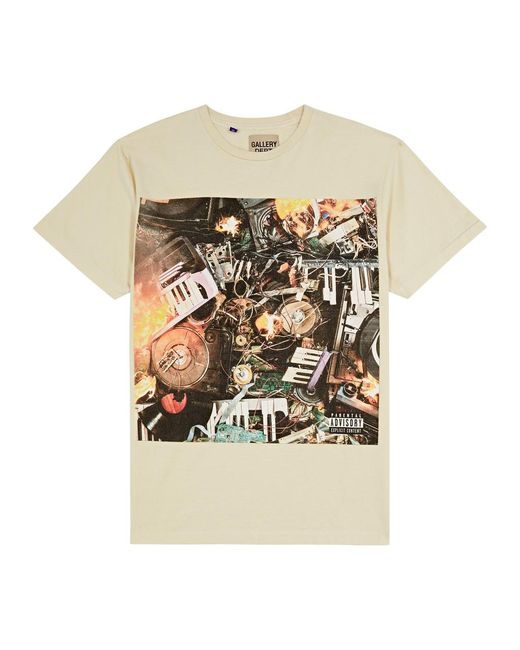 GALLERY DEPT. White Misery Printed Cotton T-shirt for men