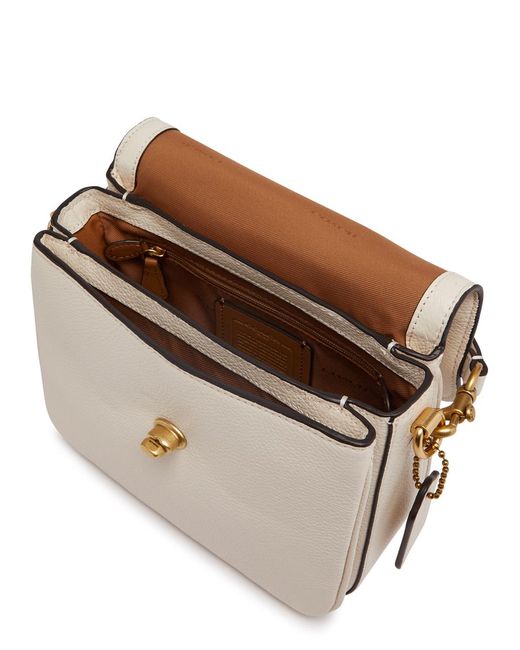 COACH Cassie 19 Leather Cross Body Bag in White | Lyst