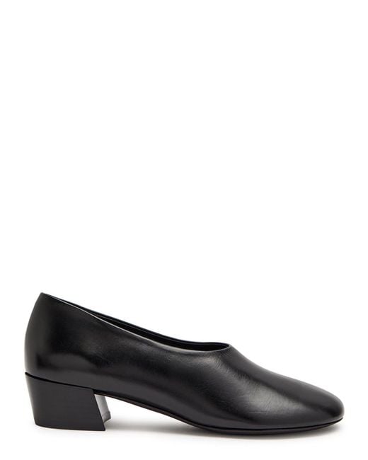 Khaite Black Marcy 30 Leather Pumps