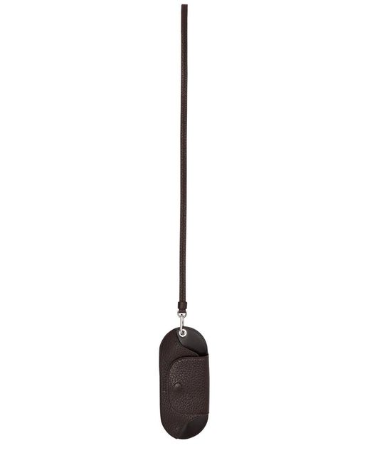 Lemaire Brown Bell Grained Leather Glasses Holder