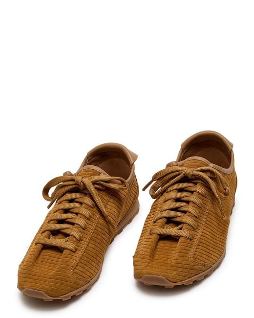 Jacquemus Brown Les Tennis Ribbed Suede Sneakers