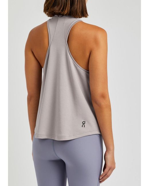 On Shoes Gray Focus Stretch-Cott Tank Top