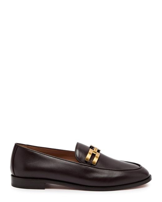 Aquazzura Brown Brandi Leather Loafers